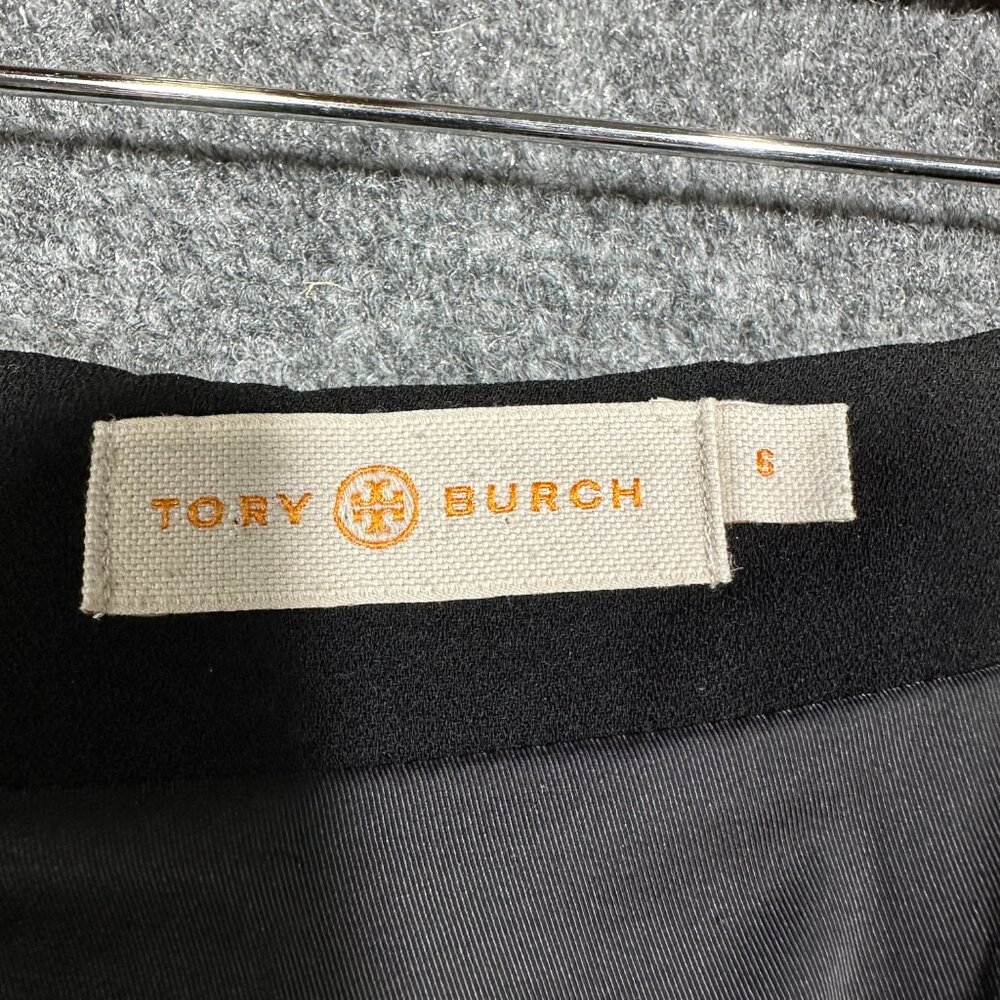 Tory Burch Skirt Womens 8 Pencil Tweed Cotton Blend Black White Zip Lined Pocket - Picture 4 of 8